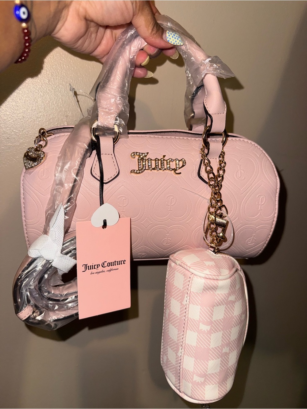 Juicy Couture Magic N Sparkle Satchel in Pink Clay